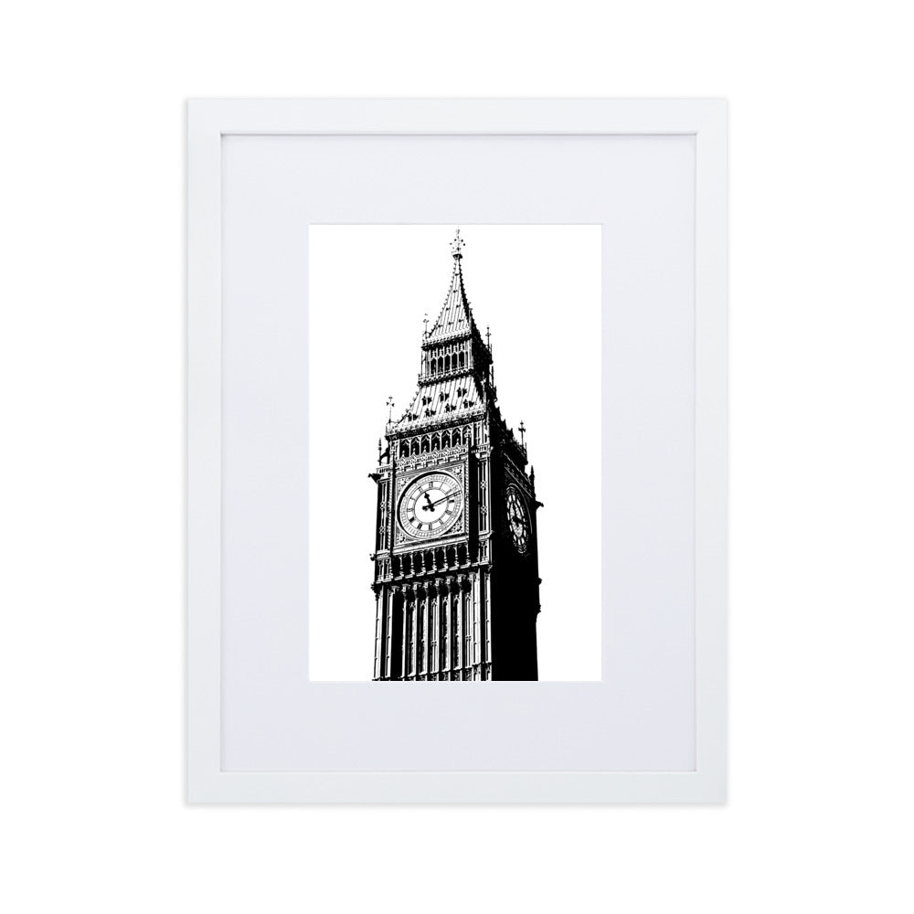 Big Ben Mono Framed Print