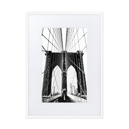 Brooklyn Bridge, New York Framed Print