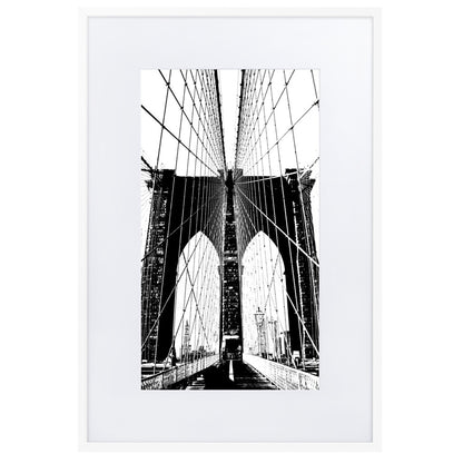 Brooklyn Bridge, New York Framed Print