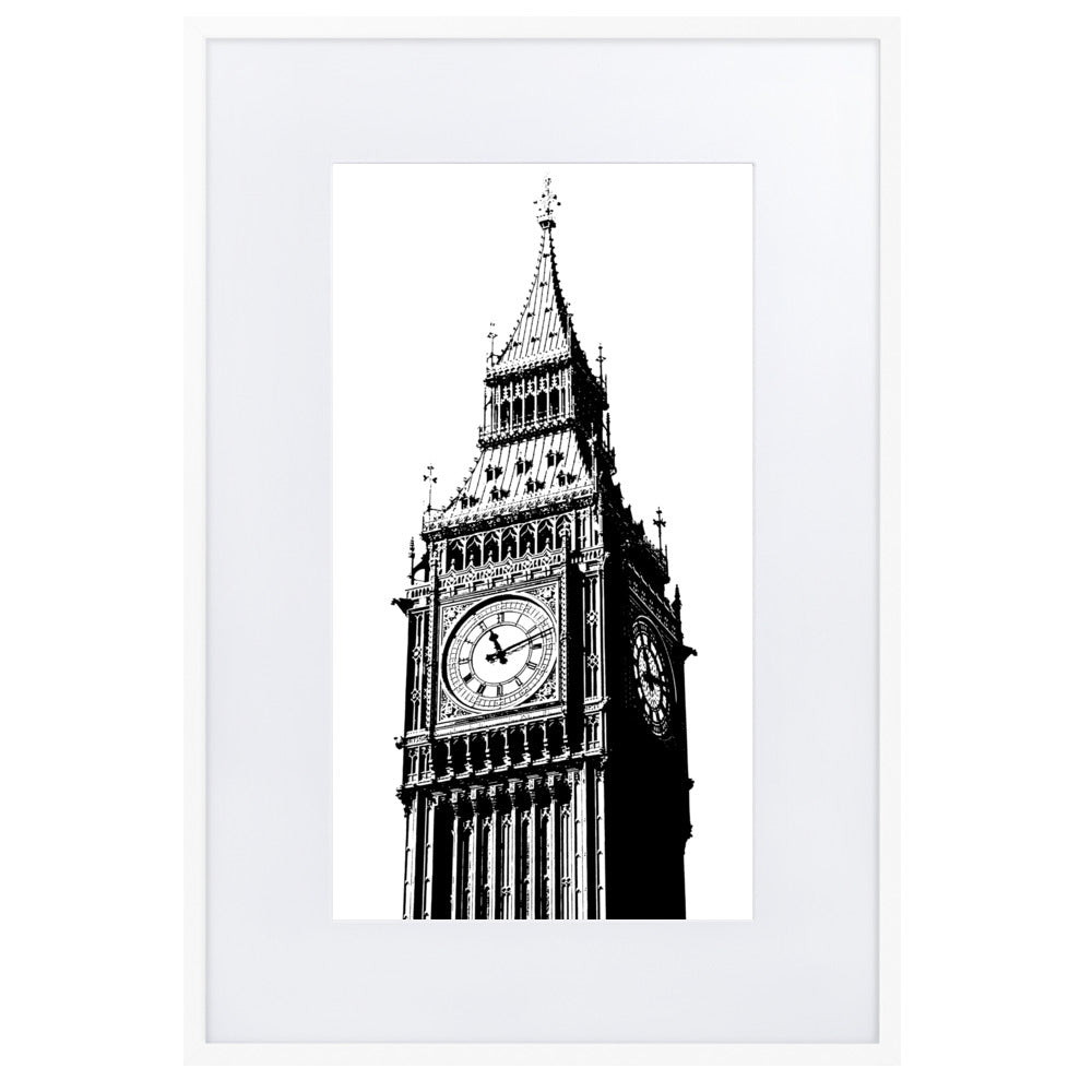 Big Ben Mono Framed Print