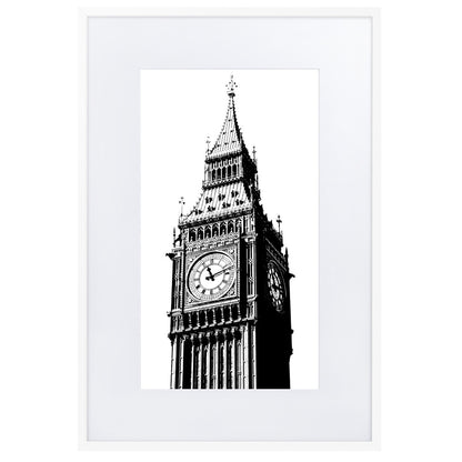 Big Ben Mono Framed Print