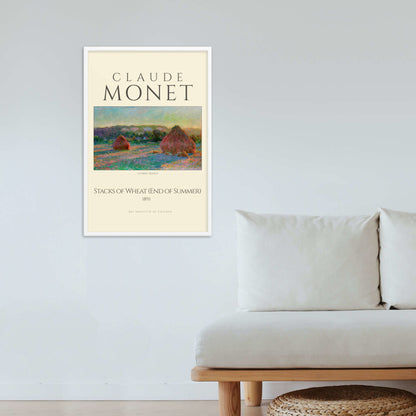 Stacks of Wheat (End of Summer) by Claude Monet Framed Print