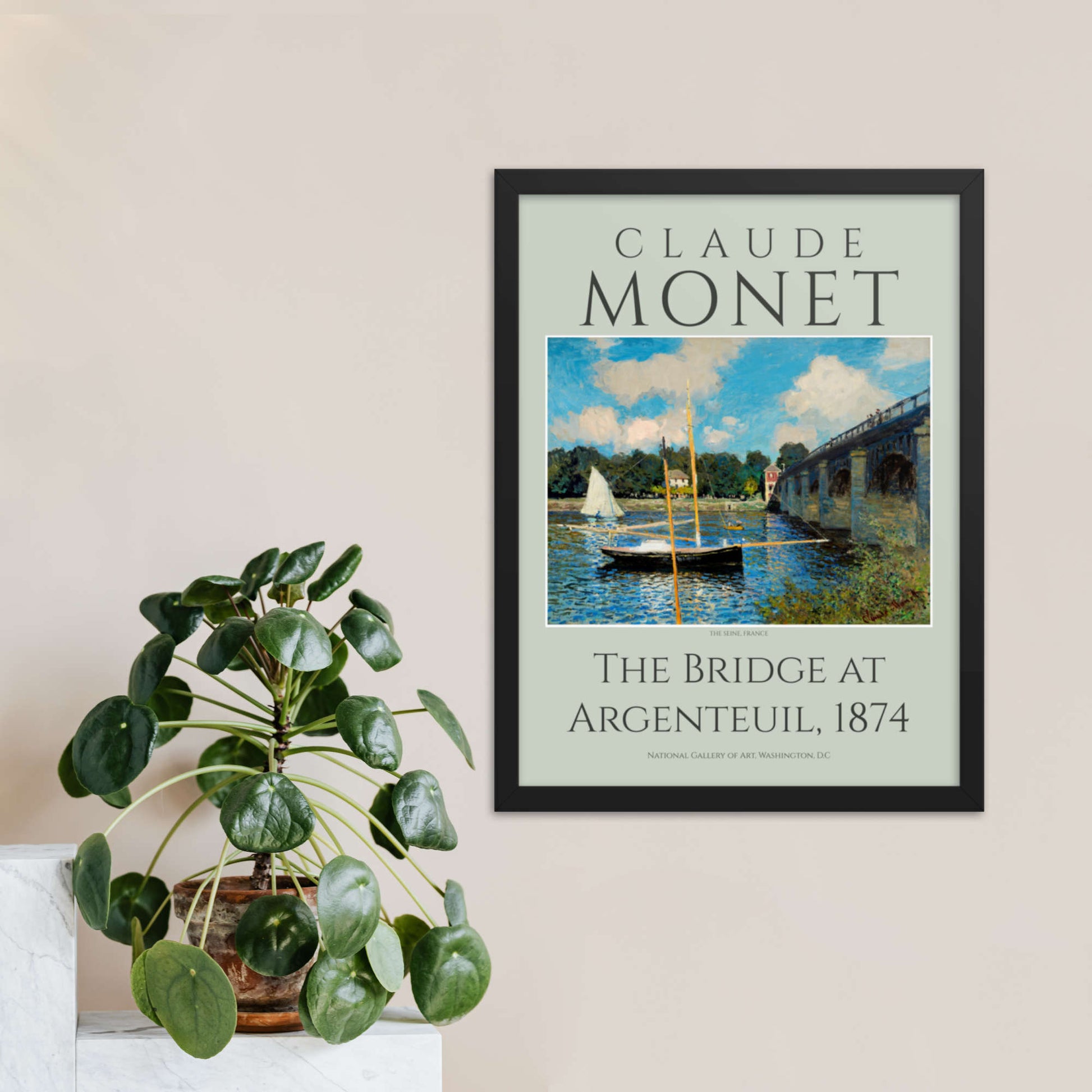 The Bridge at Argenteuil by Claude Monet framed print 