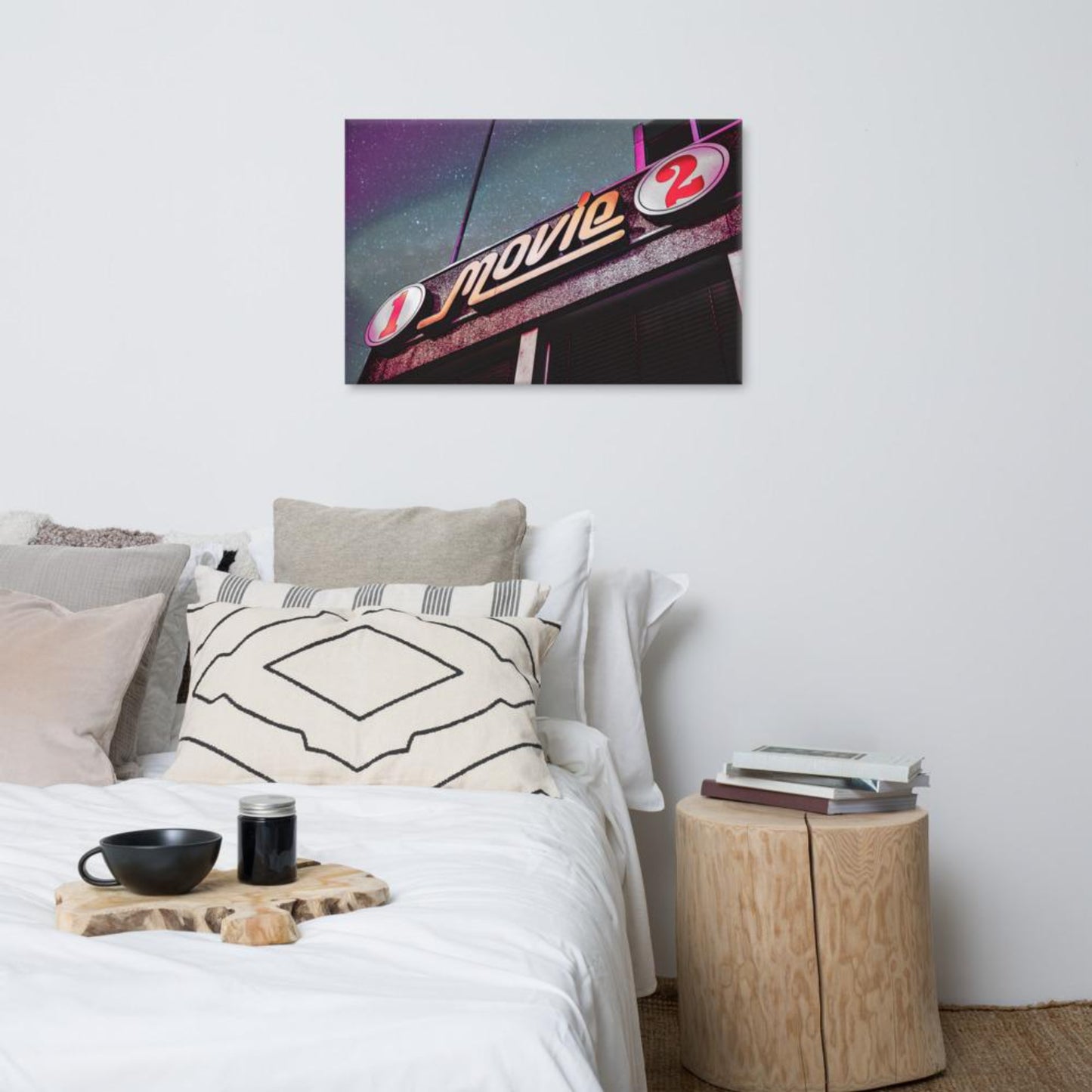 movie theatre art canvas print wall art mock-up