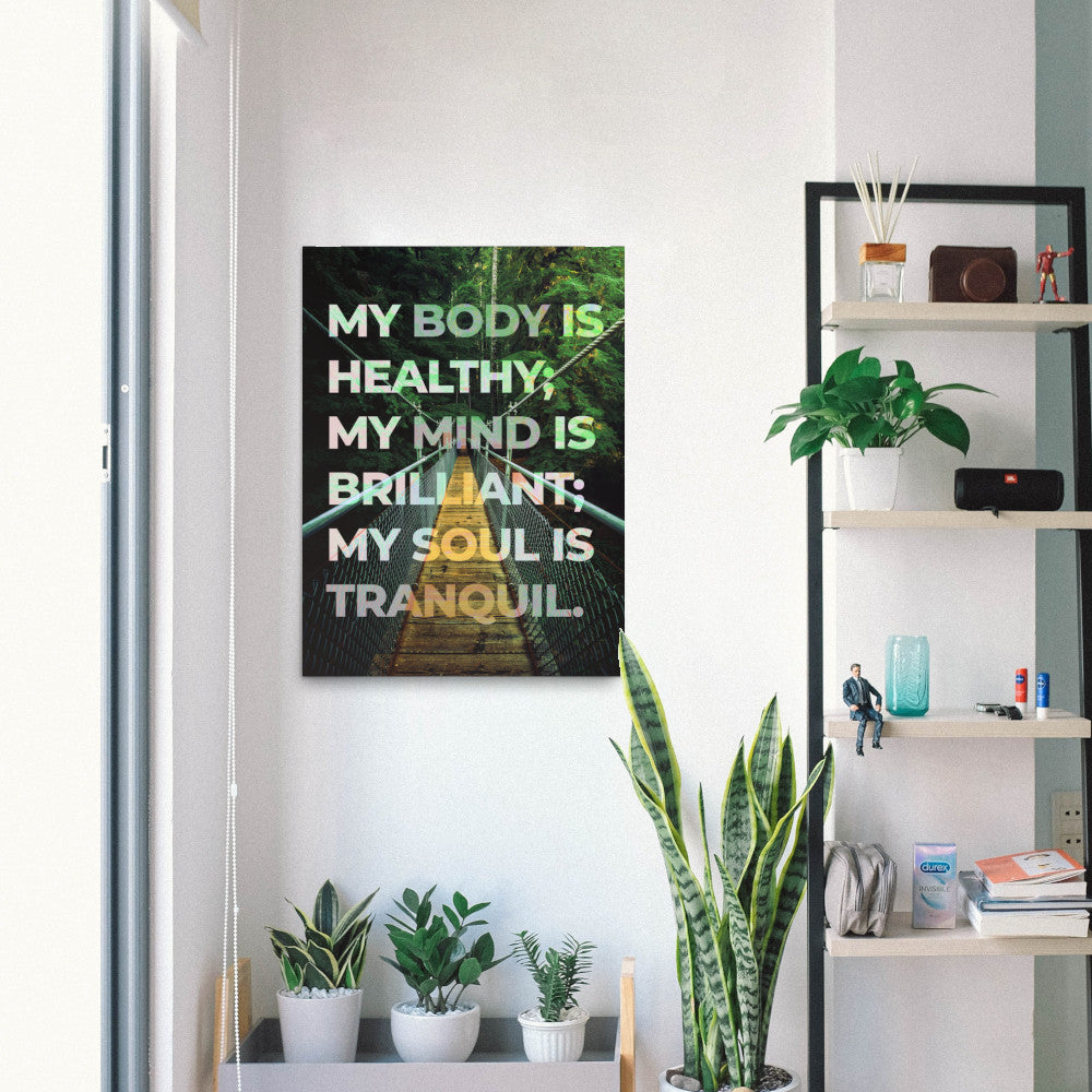 My Body is Healthy Affirmation Poster Print