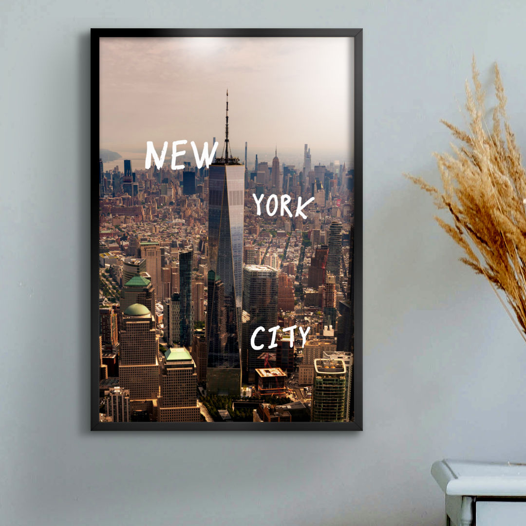 new york city landscape with text 