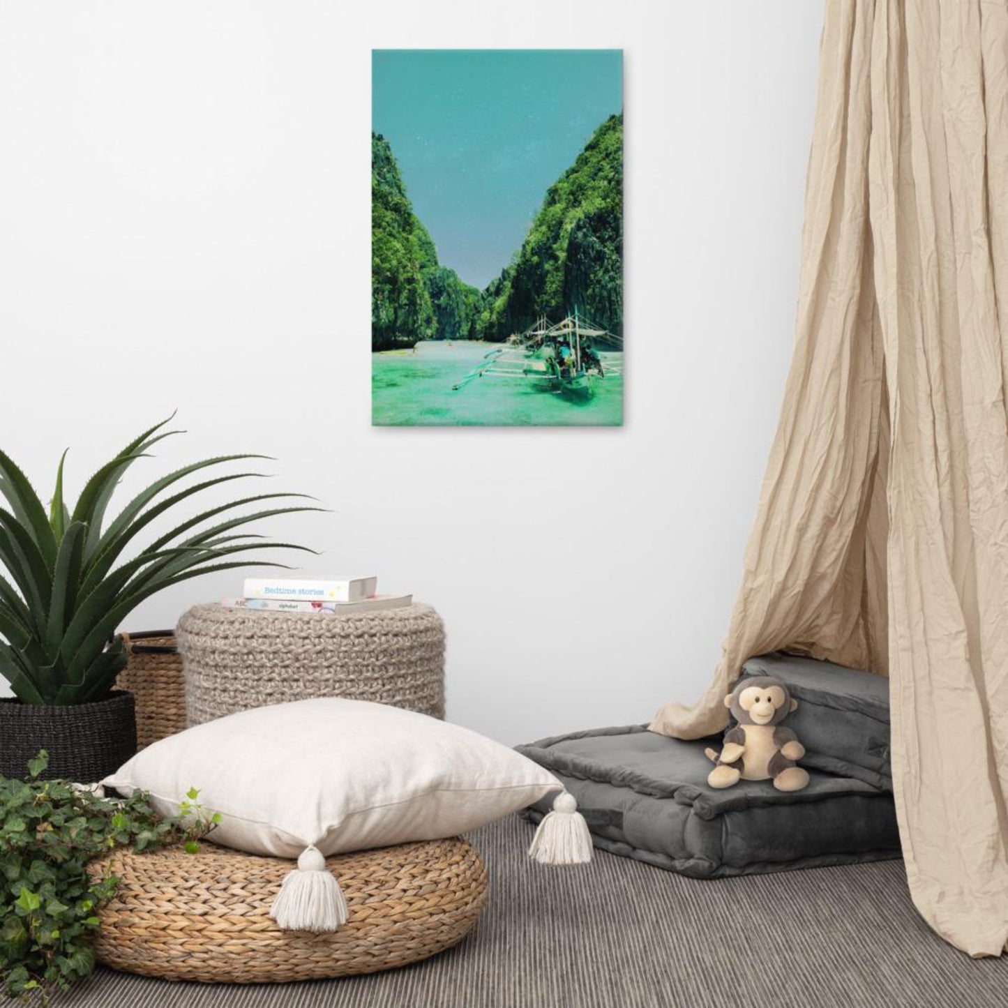 palawan philippines canvas wall art print mock-up