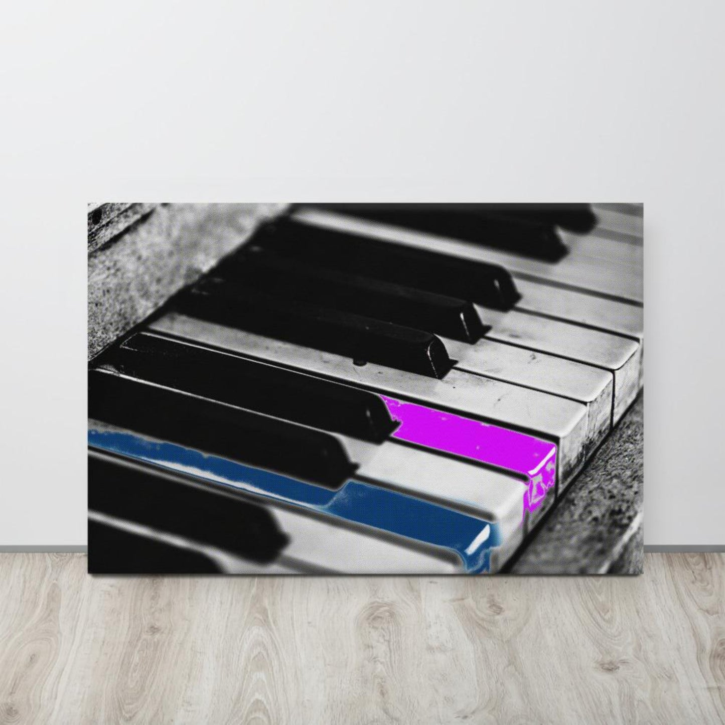 piano keys canvas wall art print mock-up