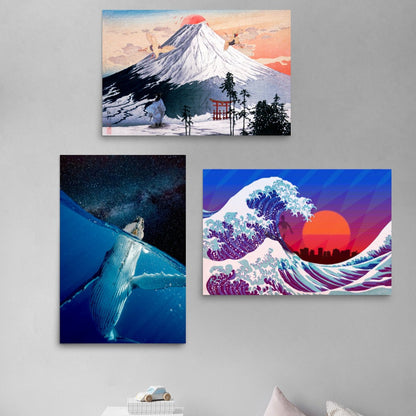 Whale in Space Poster Print