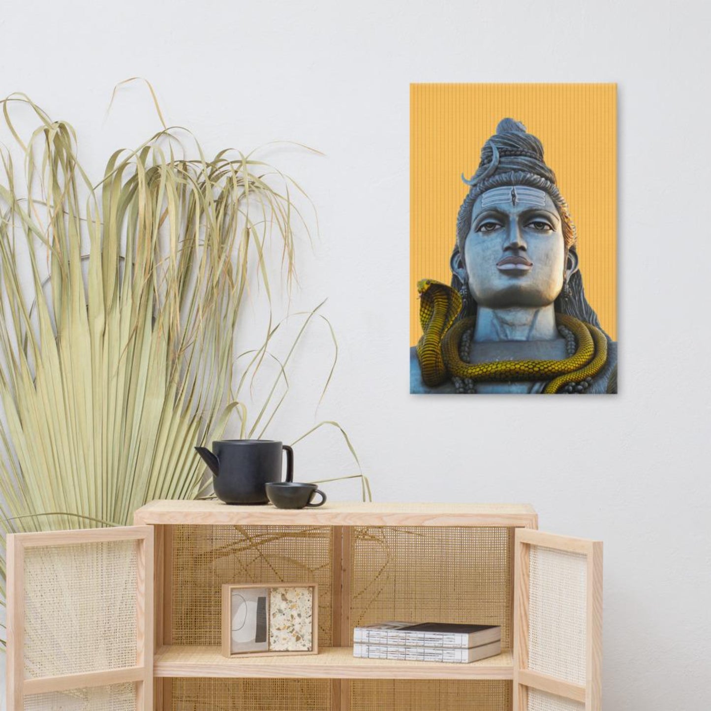 mock-up of lord shiva art canvas print 