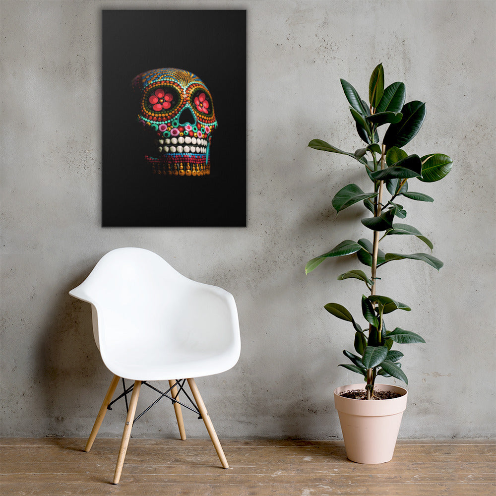 mock-up of calavera canvas