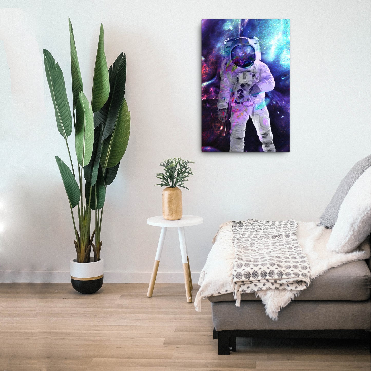 luminance space travel canvas print on wall 