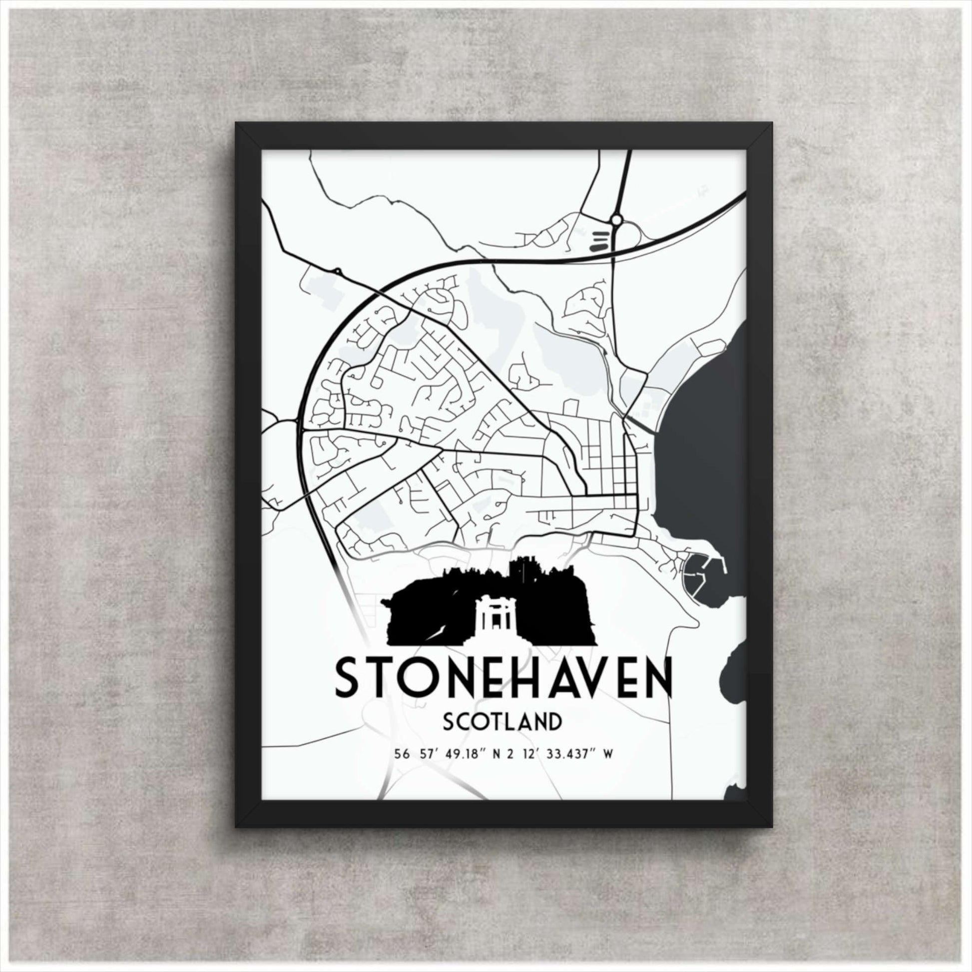 stonehaven map print