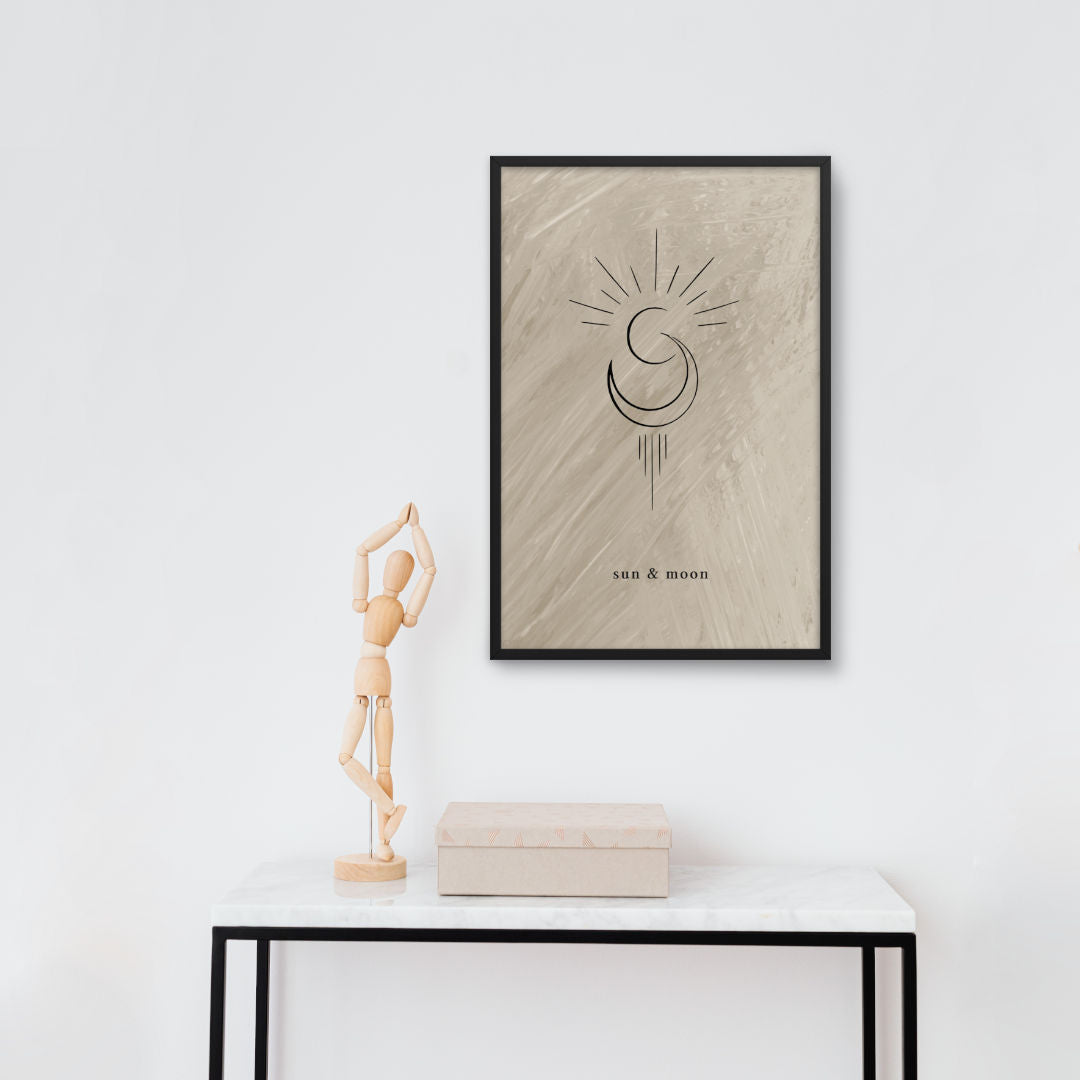 Sun & Moon Framed Print