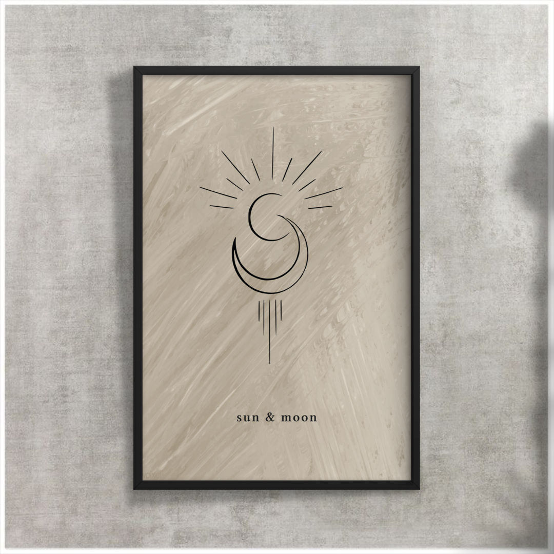 Sun & Moon Framed Print