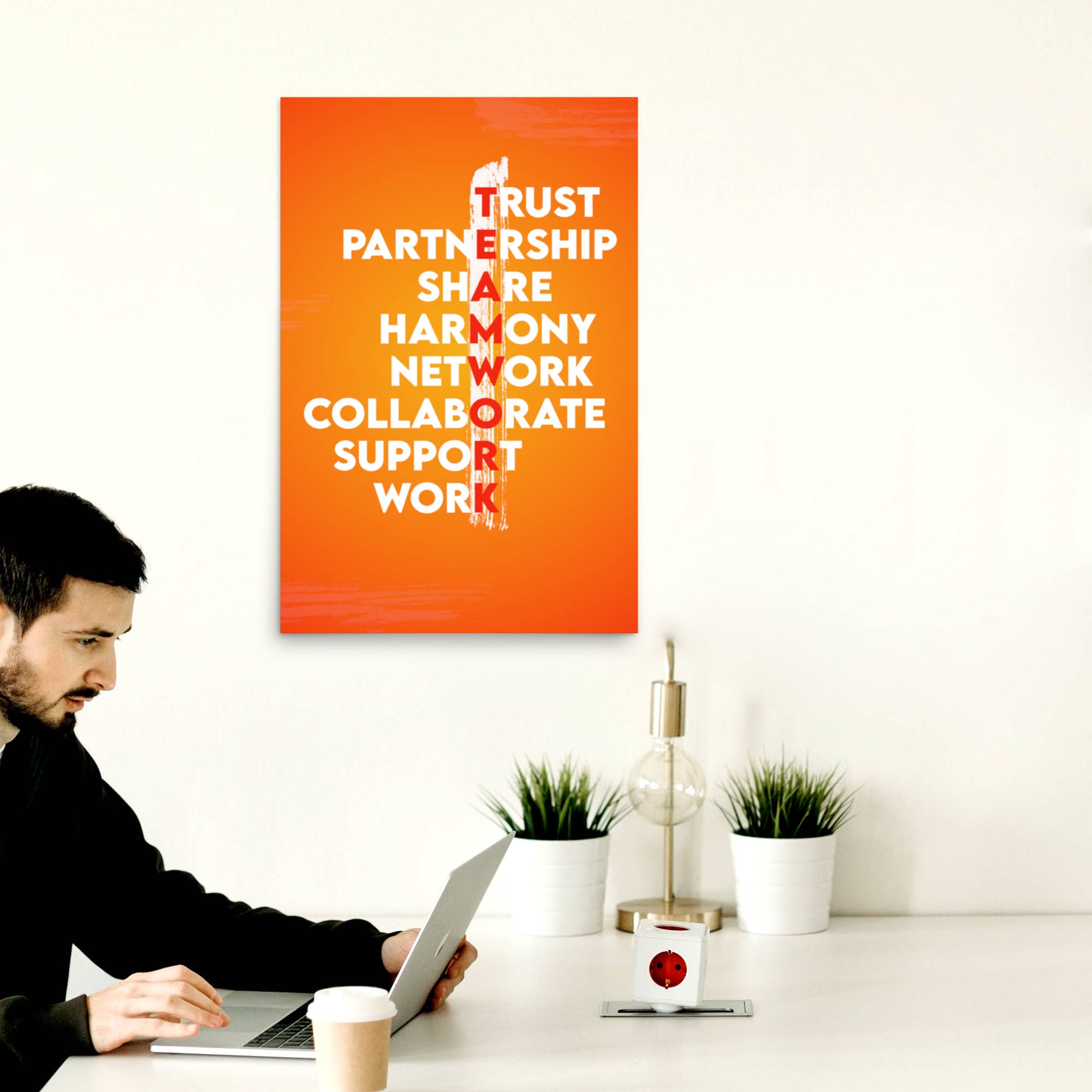 teamwork motivational wall art print 