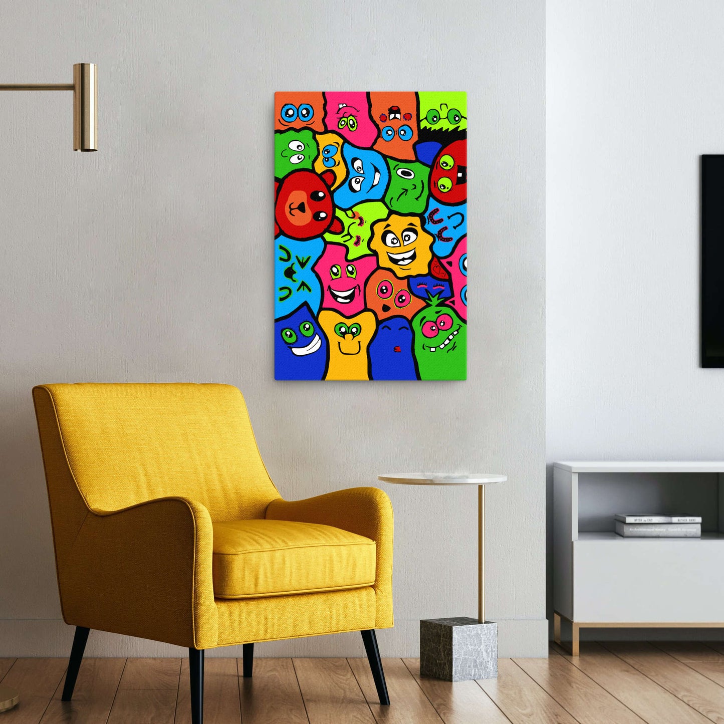 the cartoon canvas wall art 