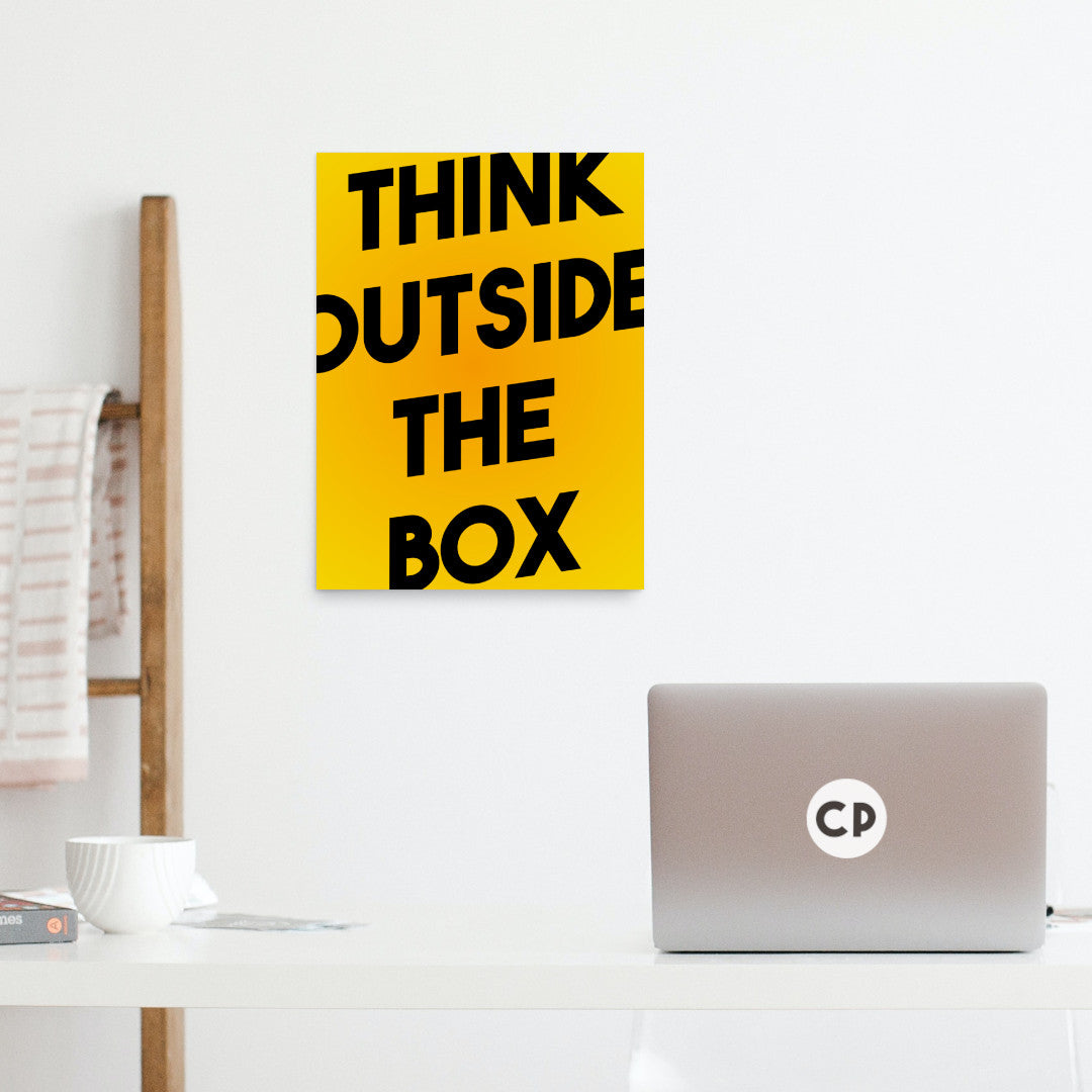 think outside the box poster print 