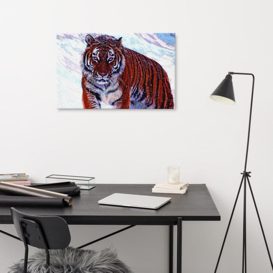 tiger animal canvas wall art mock-up