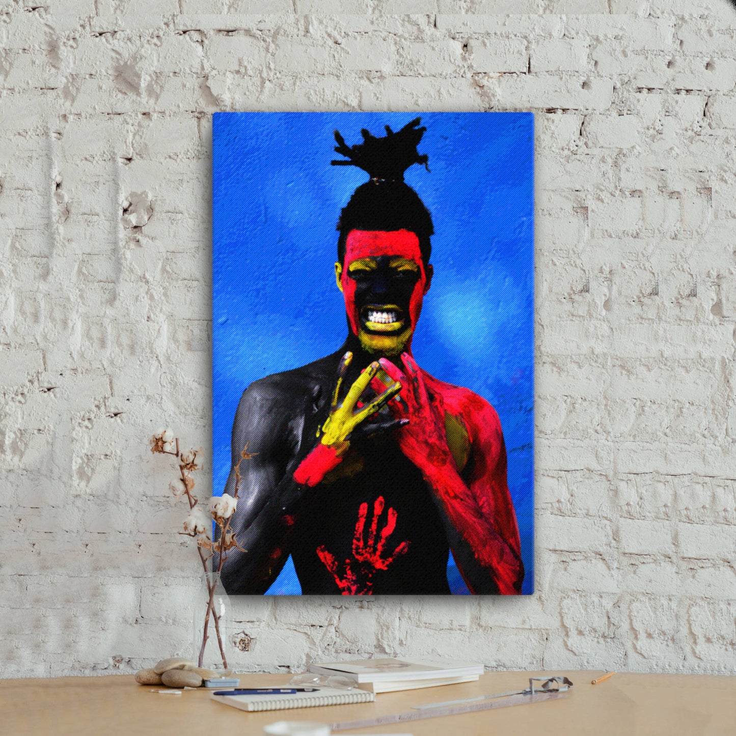 Painted Tribal Man Canvas Print