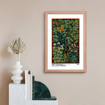 william morris cock pheasant framed art print 