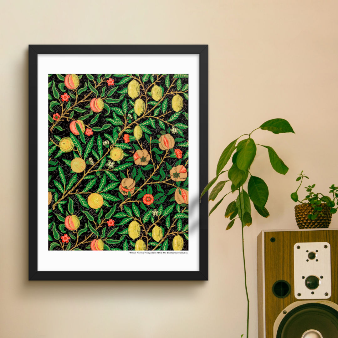 williams morris fruit pattern art print 